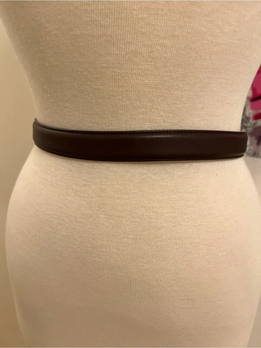 Vintage Coach Chocolate Brown Leather Belt with Brass Buckle — Size Small